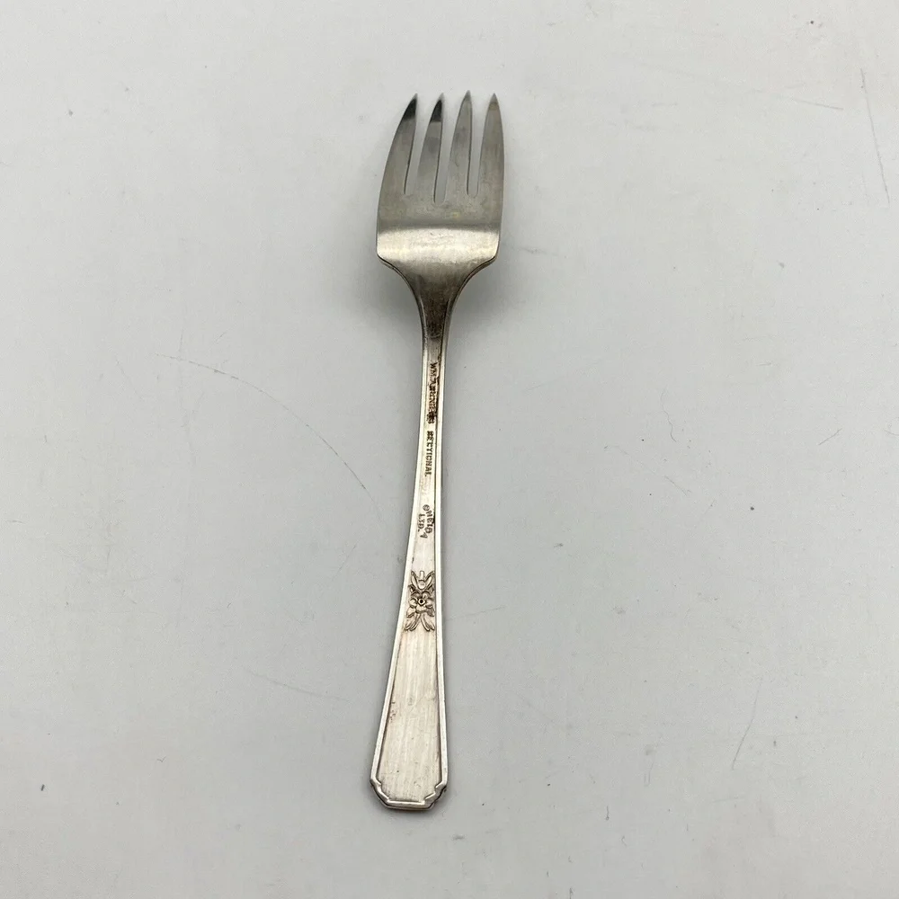 Vintage 1939 Wm A Rogers Rio Salad Forks Set Of 4 Silverplate‎ Art Deco Classic